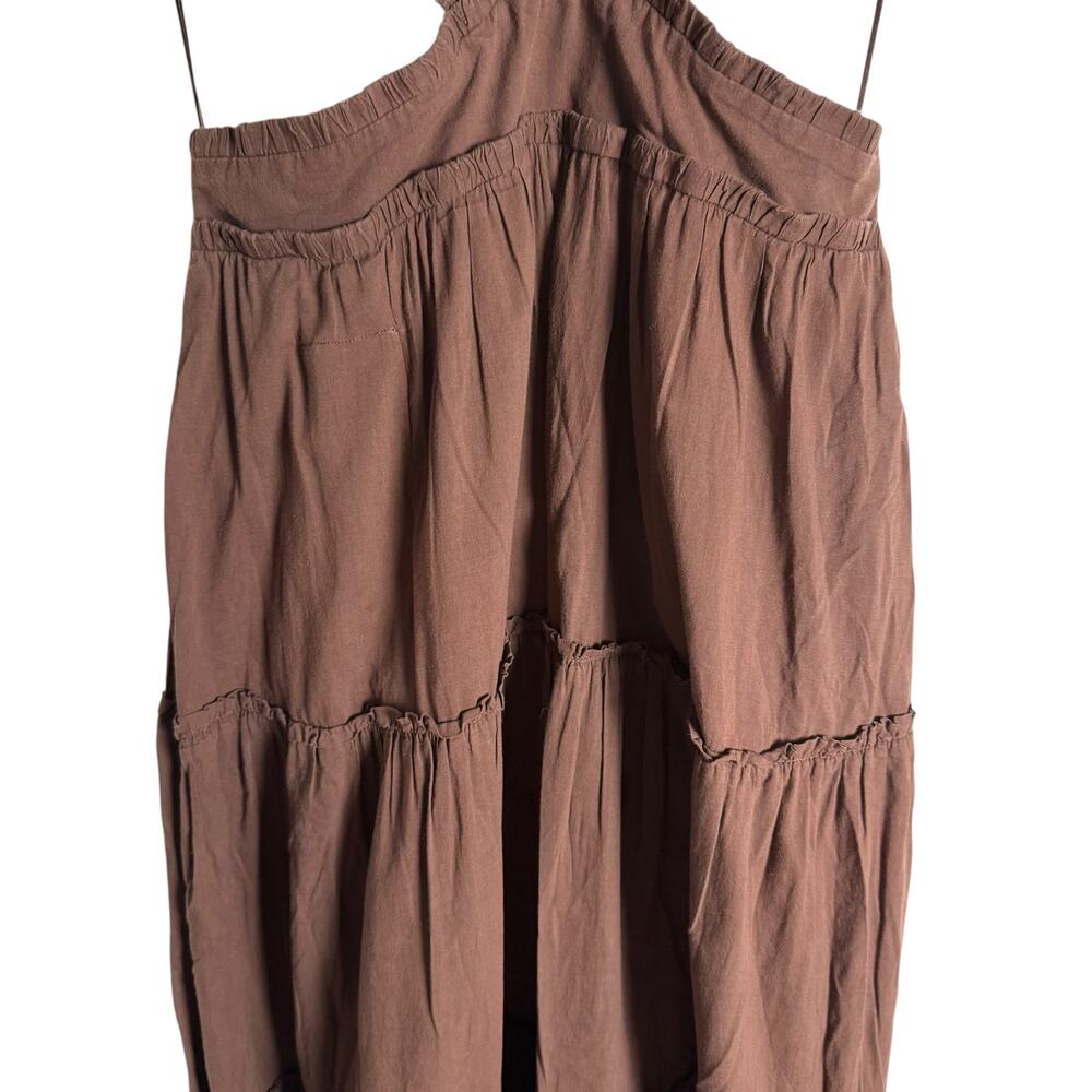 Bec + Bridge Carla Brown Cutout V-Neck Sleeveless Tiered Maxi Dress Size 8 - Picture 8 of 16